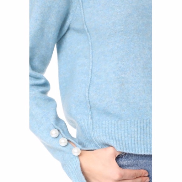 New 3.1 Phillip Lim Wool Crew Neck Pearl Cuffs Sweater - Size XS